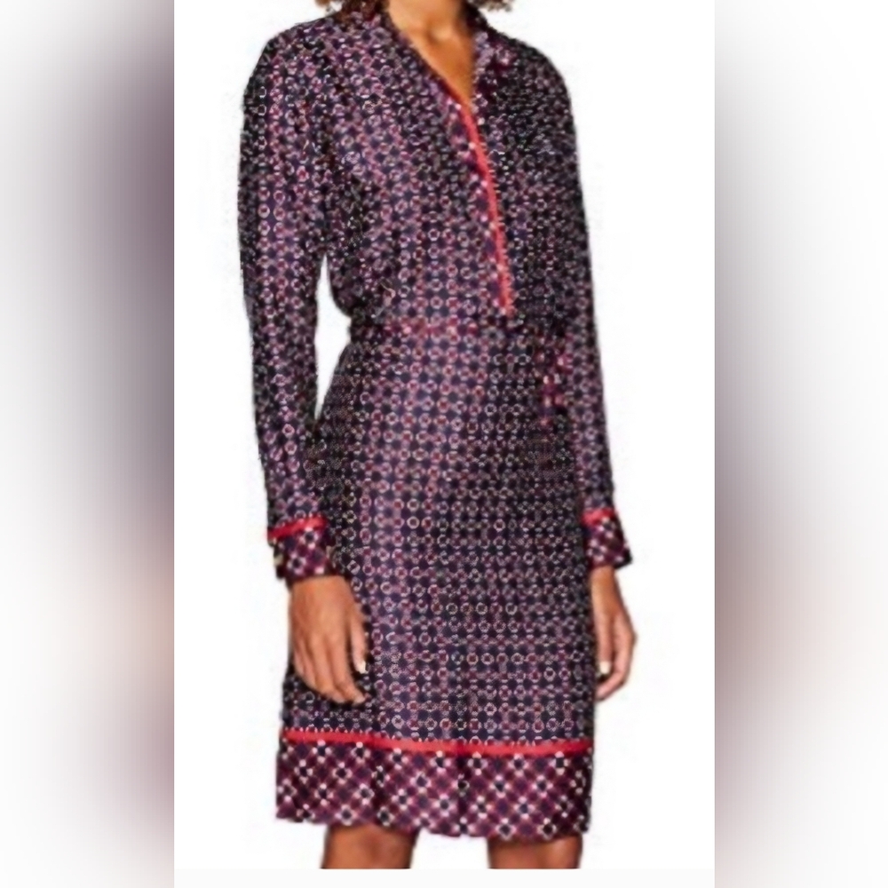 Lauren Ralph Lauren Elegant Patterned Shirt Dress Sz. 6 NWT - Picture 2 of 13